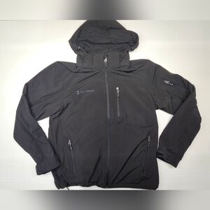 Free Country Black Jacket Hooded Softshell Full Zip‎ Mens Medium